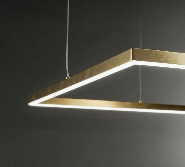 Ideal Lux - LED полилей на кабел ORACLE SLIM LED/33W/230V CRI 90 50x50 cm златен