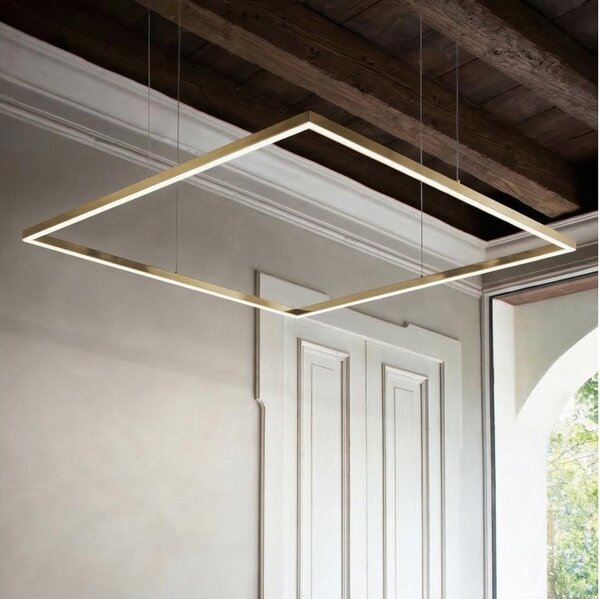 Ideal Lux - LED полилей на кабел ORACLE SLIM LED/33W/230V CRI 90 50x50 cm златен
