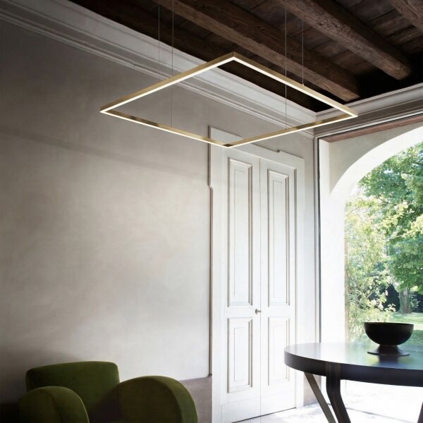 Ideal Lux - LED полилей на кабел ORACLE SLIM LED/33W/230V CRI 90 50x50 cm златен