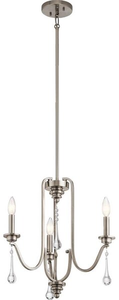 Quintiesse QN-KARLEE3 - Полилей на прът KARLEE 3xE14/60W/230V матов хром