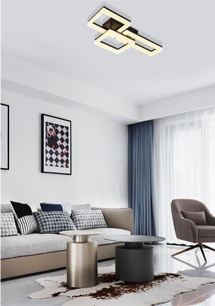 Searchlight 28612BK - LED димируемо таванно осветително тяло WALL ART II LED/30W/230V 32x60 cm