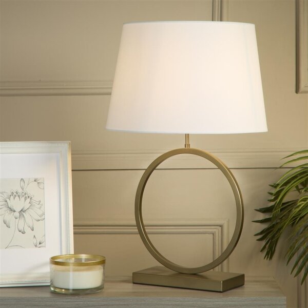 Searchlight EU93102WH - Настолна лампа ELEGANT 1xE27/60W/230V бяла