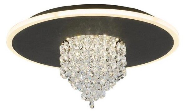 Searchlight 21126-32BK - LED димируема таванна лампа DELUGE 20W/230V Ø 31,5 см, черна