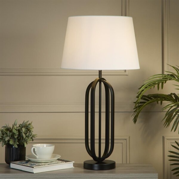 Searchlight EU91101WH - Настолна лампа CHIC 1xE27/60W/230V бяла