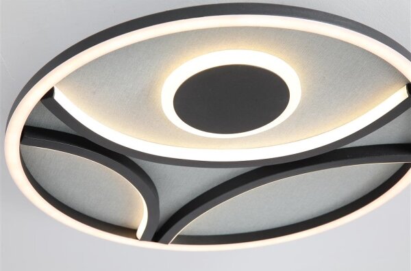 Searchlight 82100-39BK - LED димируемо таванно осветително тяло ZENDISC LED/20W/230V 3000K Ø 39 cm
