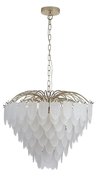 Searchlight 48970-6SB - Полилей на верига FEATHER 6xE14/60W/230V