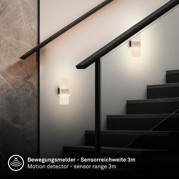 Briloner 3888012 - LED презареждаема стенна лампа със сензор AURA LED/2,5W/5V 1800 mAh матова