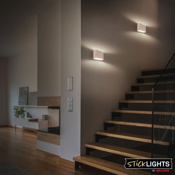 Briloner 3878011 - LED стенен осветител с вграден акумулатор и сензор CHAT, LED/3W/5V, 2000 mAh, бежов