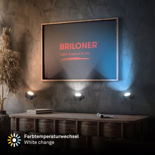 Briloner 3896015 - димируема акумулаторна LED стенна лампа TARI LED/1,6W/5V 1500 mAh черна
