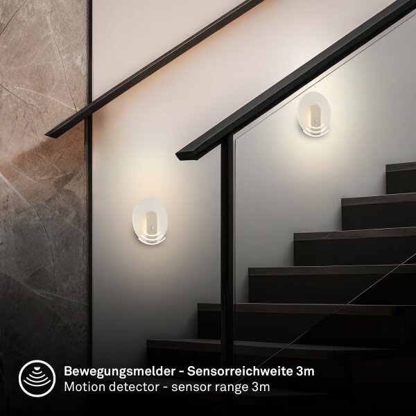 Briloner 3889012 - LED зареждаемо настенно осветително тяло с сензор TARO LED/2,5W/5V 1800 mAh матово
