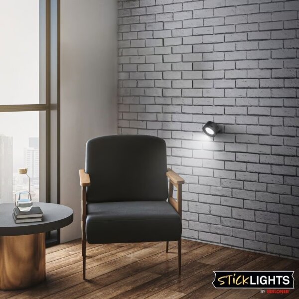 Briloner 3896015 - димируема акумулаторна LED стенна лампа TARI LED/1,6W/5V 1500 mAh черна
