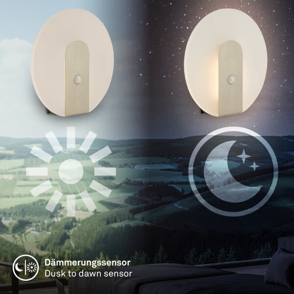 Briloner 3889012 - LED зареждаемо настенно осветително тяло с сензор TARO LED/2,5W/5V 1800 mAh матово
