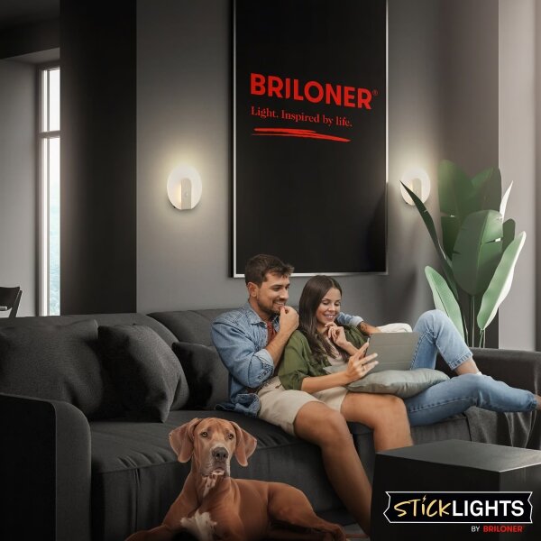 Briloner 3889012 - LED зареждаемо настенно осветително тяло с сензор TARO LED/2,5W/5V 1800 mAh матово