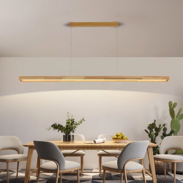 Brilagi - LED полилей на кабел UMEA WOOD LED/40W/230V 150 cm дърво