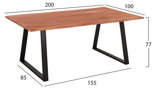 Трапезна маса SOFIA SLIM акация 200x100x77см