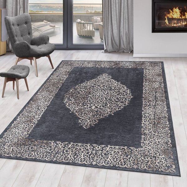 Антрацит килим подходящ за пране 80x150 cm Fiesta – Ayyildiz Carpets