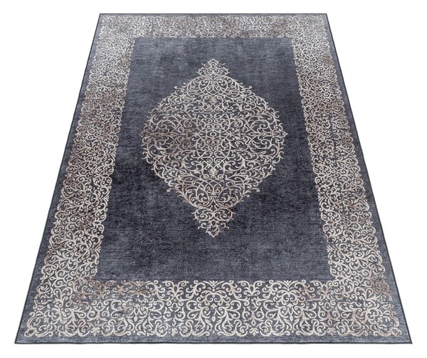 Антрацит килим подходящ за пране 80x150 cm Fiesta – Ayyildiz Carpets