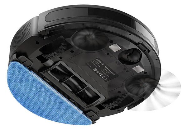 Прахосмукачка робот със станция Lubluelu SL60 Plus, 42W, Моп, LiDAR, Автономия 120 минути, 2600 mAh, Черен