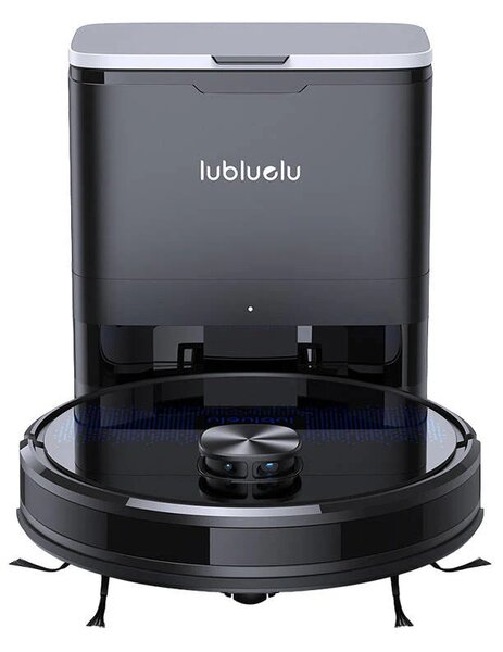 Прахосмукачка робот със станция Lubluelu SL60 Plus, 42W, Моп, LiDAR, Автономия 120 минути, 2600 mAh, Черен