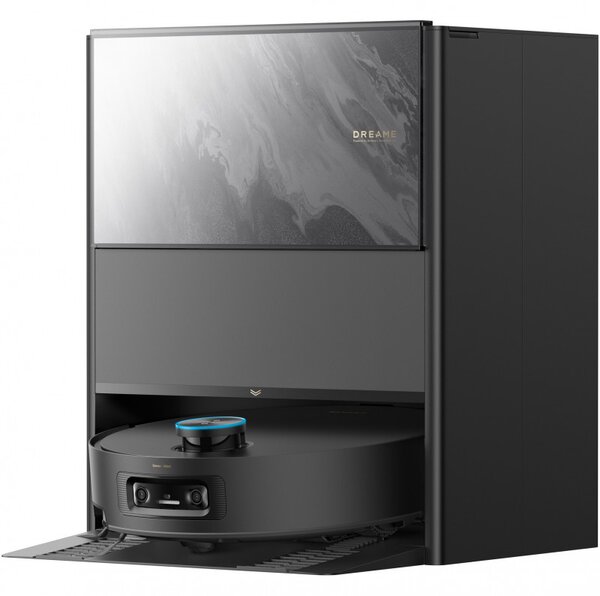Прахосмукачка робот Dreame Aqua 10 Ultra Track RLR81CE-BK, 25000 Pa, 200 мин, 3.5/4 л, Сухо/мокро, AI камери, VersaLift DToF, Автоматично почистване на моп при 100°C, Черен