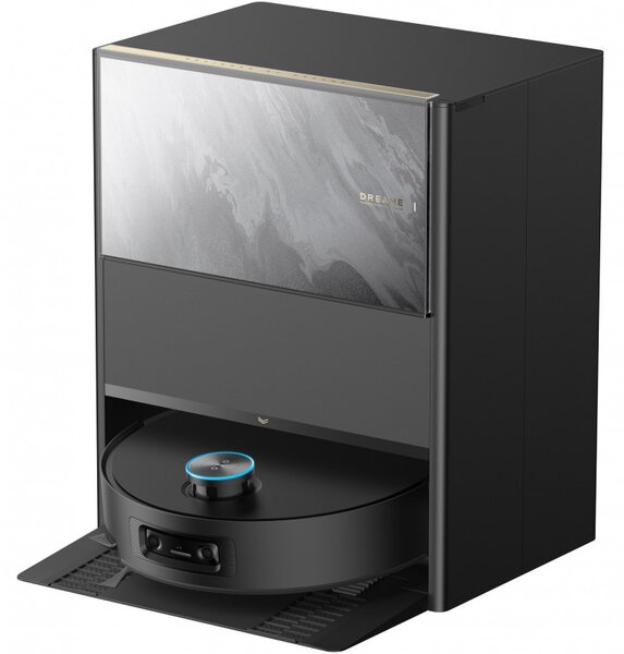 Прахосмукачка робот Dreame Aqua 10 Ultra Track RLR81CE-BK, 25000 Pa, 200 мин, 3.5/4 л, Сухо/мокро, AI камери, VersaLift DToF, Автоматично почистване на моп при 100°C, Черен