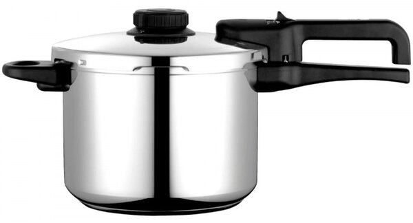 Тенджера под налягане Fagor Dual Xpress 4+6L, 2 бр, 30-90 kPa, 22 см, 5 защити, 3-слойно дъно, Неръждаема стомана 18/10, Индукция, Сребрист