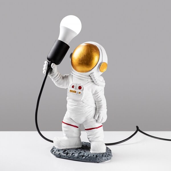 Детска нощна лампа ASTRONAUT 1xE27/40W/230V медна/бяла