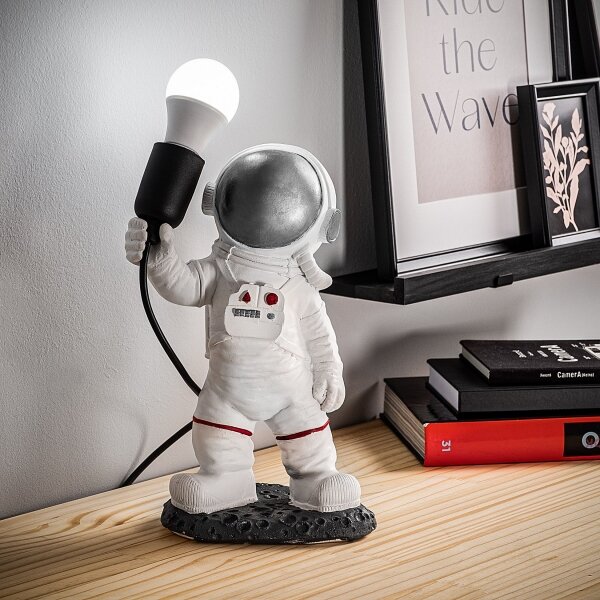 Детска лампа ASTRONAUT 1xE27/40W/230V сребриста/бяла
