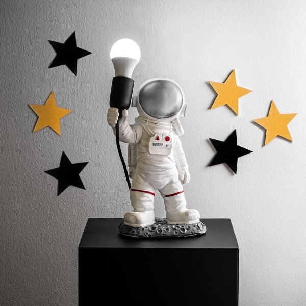 Детска лампа ASTRONAUT 1xE27/40W/230V сребриста/бяла