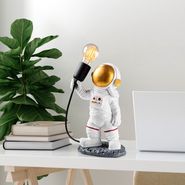 Детска нощна лампа ASTRONAUT 1xE27/40W/230V медна/бяла