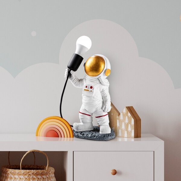 Детска нощна лампа ASTRONAUT 1xE27/40W/230V медна/бяла