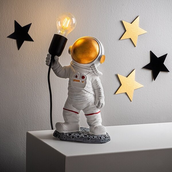 Детска нощна лампа ASTRONAUT 1xE27/40W/230V медна/бяла