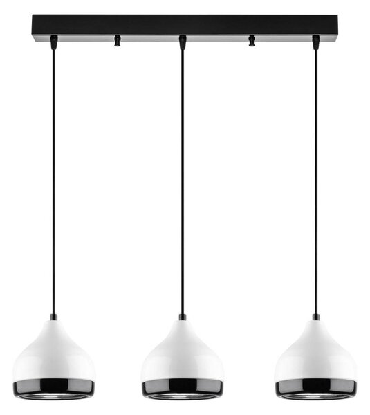 Полилей на кабел YILDO 3xE27/40W/230V бял/черен