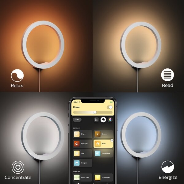 Philips 40901/31/P9-LED RGBW Димируем аплик Hue SANA LED/20W/230V