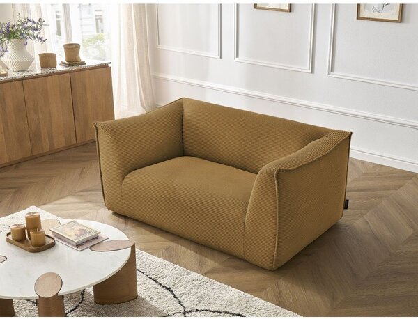 Диван от рипсено кадифе в цвят горчица 170 cm Giorgia – Bobochic Paris