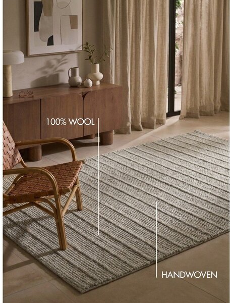 Сив ръчно изработен вълнен килим 80x150 cm Camden Parker – Ted Baker