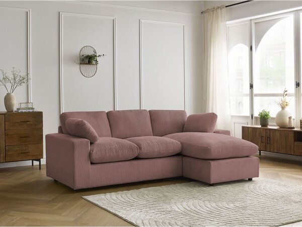 Розов ъглов диван от рипсено кадифе Belair – Bobochic Paris