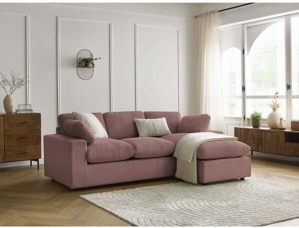 Розов ъглов диван от рипсено кадифе Belair – Bobochic Paris