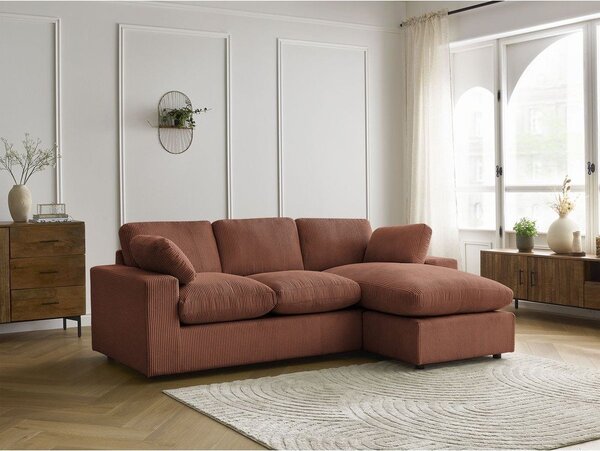 Оранжев ъглов диван от рипсено кадифе Belair – Bobochic Paris