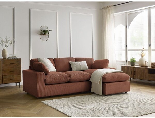 Оранжев ъглов диван от рипсено кадифе Belair – Bobochic Paris