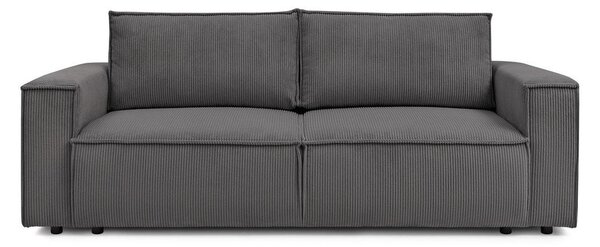 Тъмносив диван от велур 245 cm Nihad - Bobochic Paris
