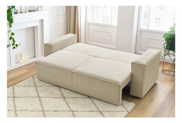 Бежов диван от велур 245 cm Nihad - Bobochic Paris