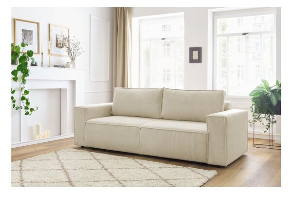 Бежов диван от велур 245 cm Nihad - Bobochic Paris