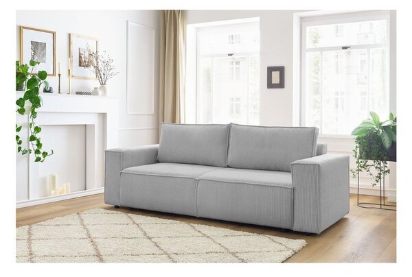 Светлосив диван от велур 245 cm Nihad - Bobochic Paris