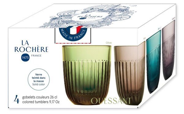 Стъклени чаши в комплект 4 бр. 260 ml Ouessant – La Rochére