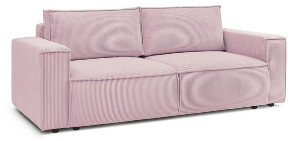 Светлорозов диван от велур 245 cm Nihad - Bobochic Paris