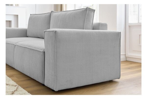 Светлосив диван от велур 245 cm Nihad - Bobochic Paris