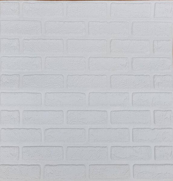 Самозалепващ 3D тапет бяла тухла