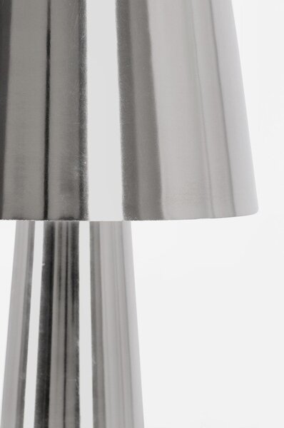 Метална LED настолна лампа в сребрист цвят с метален абажур (височина 51 cm) Turner – Bizzotto