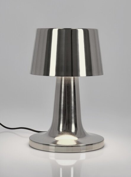 Метална LED настолна лампа в сребрист цвят с метален абажур (височина 51 cm) Turner – Bizzotto